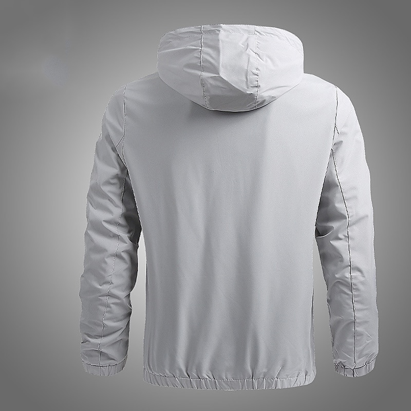 Herren Soft Shell Jacke übergangsjacke Ausgehen Windjacke Tasche Ganzjahres Einfarbig Freizeit Mit Kapuze Schwarz Dunkelblau Grau Jacken 2026 - $38.99 –P6