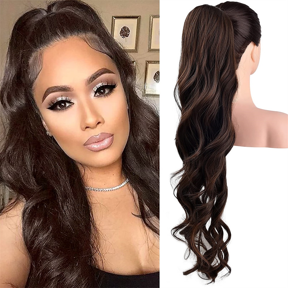 Queue-de-cheval Classique / Synthétique Cheveux Synthétiques Pièce de cheveux Extension des cheveux Bouclé Longue Soirée / Usage quotidien / Soirée & Evénement de 2025 ? $17.49 –P2