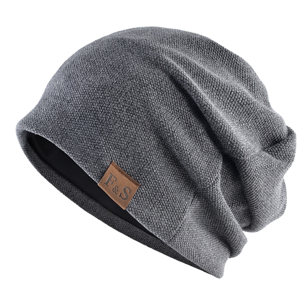 Men's Beanie Hat Black Red Cotton Mesh Knitted Modern Contemporary Daily Wear Vacation Solid / Plain Color Lightweight Materials Convenient 2025 - $16.49 –P4