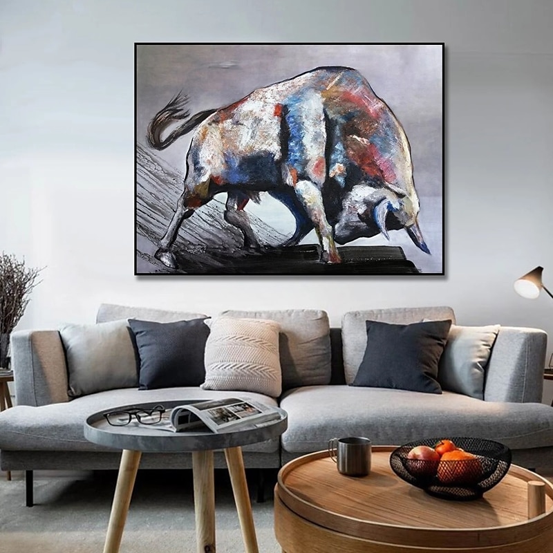 Handgefertigtes handgemaltes Ölgemälde Wand modernes abstraktes Pferd Leinwand Gemälde Heimdekoration Dekor gerollte Leinwand kein Rahmen ungedehnt 2025 - $139.99 –P11