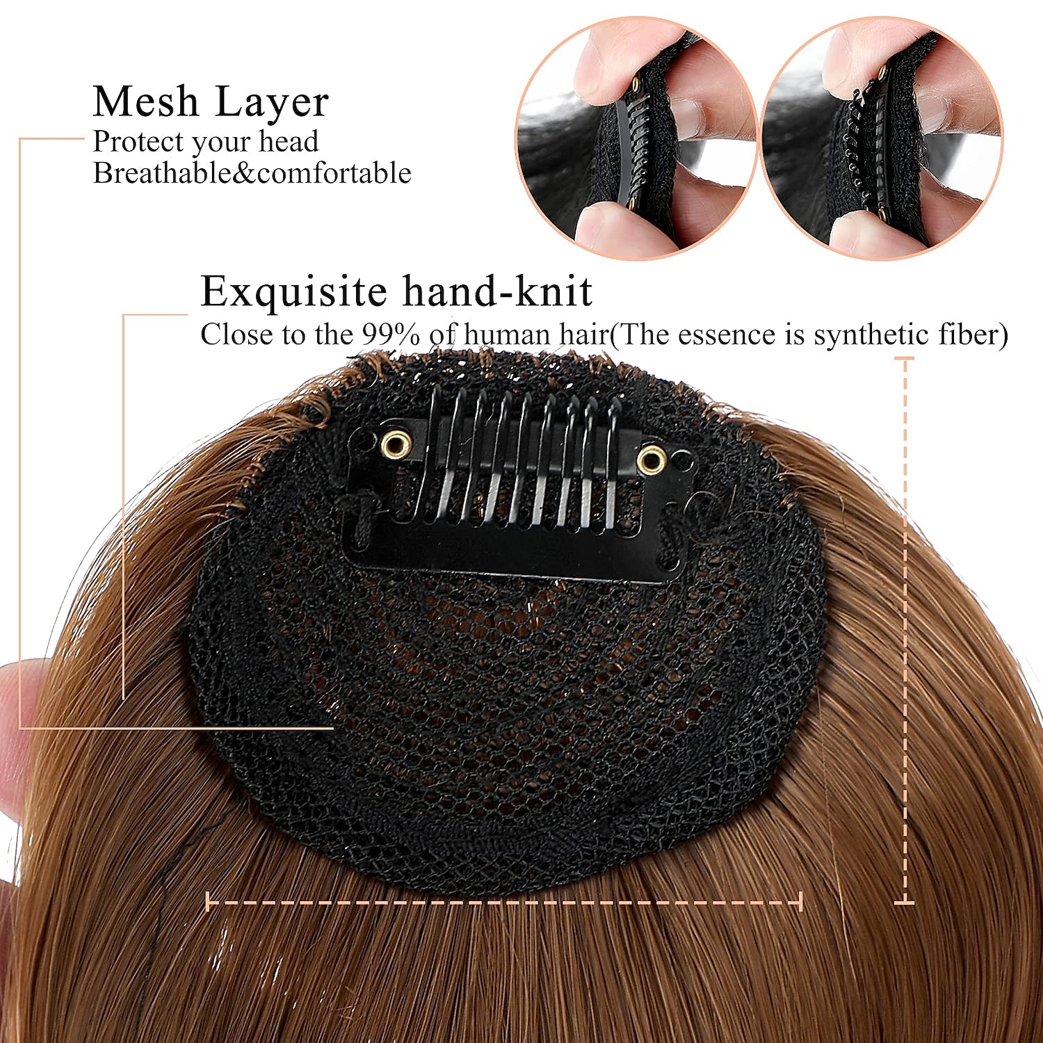 заколка для волос с челкой, нарощенная натуральная челка, заколка спереди, аккуратная плоская челка, цельная длинная прямая шиньон для женщин 2026 - $9.49 –P3