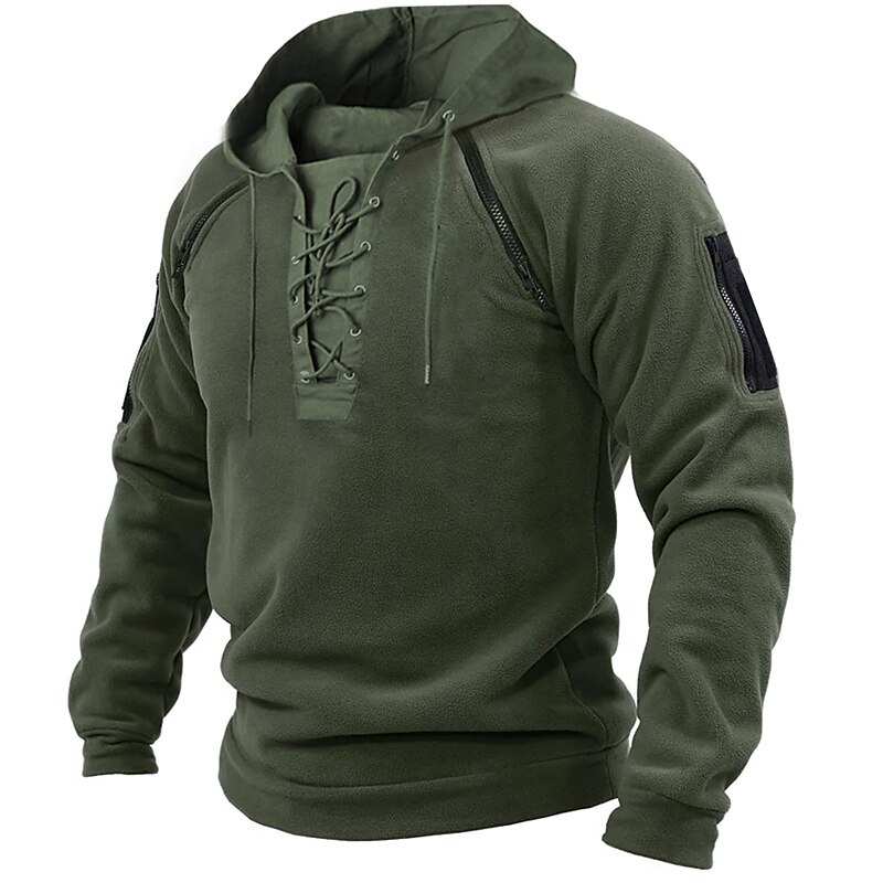 Hombre Sudadera Táctico Negro Amarillo Verde Trébol Gris Con Capucha Color sólido Acordonado Deporte Deportes Ropa de calle Estampado en caliente Design Básico Casual Primavera Otoño Ropa Sudaderas 2025 - $27.99 –P1