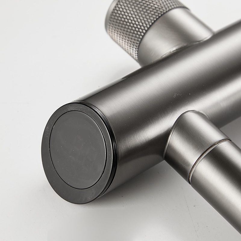 Robinet de lavabo de salle de bain, robinet de lavabo multifonction à affichage numérique, robinet de bain rotatif à un trou en laiton (blanc/gris pistolet/noir) de 2025 ? $113.99 –P5