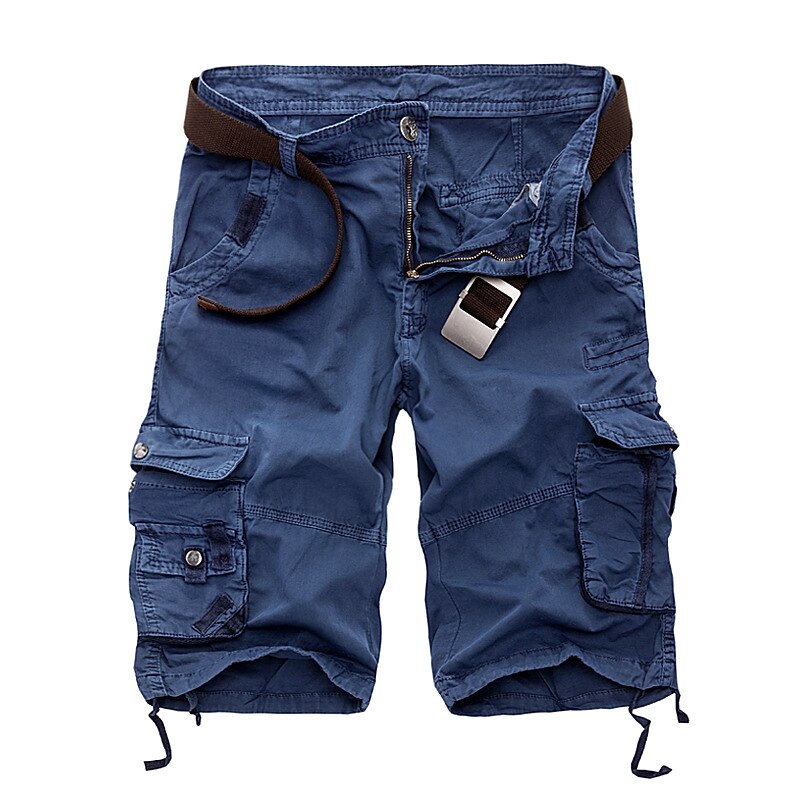 Homens Bermuda Cargo Calção Shorts de Trilha Bolsos Tecido Conforto Respirável Comprimento do joelho Trabalho Casual Diário Moda Roupa de rua Exército verde açafrão de 2026 por $28.99 –P8