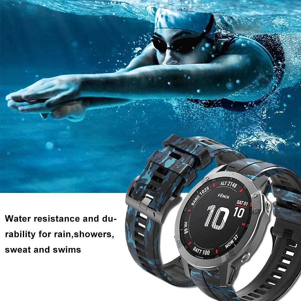 Watch Band for Garmin Marq Descent G1 Fenix 7/6/5 Plus Pro Sapphire Solar Forerunner 955/945/935/745 Solar Fenix 7X / 6X / 5X / 3/3HR Plus Pro Sapphire Solar Silicone Replacement  Strap 22mm 26mm 2025 - $22.99 –P13