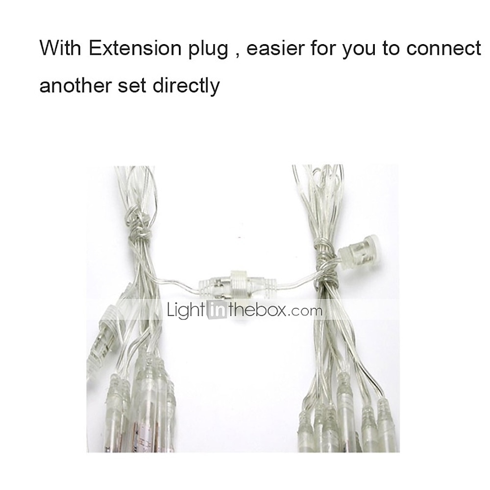 led מטאורים גשם אורות 30 ס"מ 11.8 אינץ' 8 צינורות 192 led נטיפי קרח שלג נופל אורות נצנצים כוכב חיצוני טיפת גשם אורות חג המולד מסיבת חתונה חג קישוט עץ 2026 - $16.99 –P7