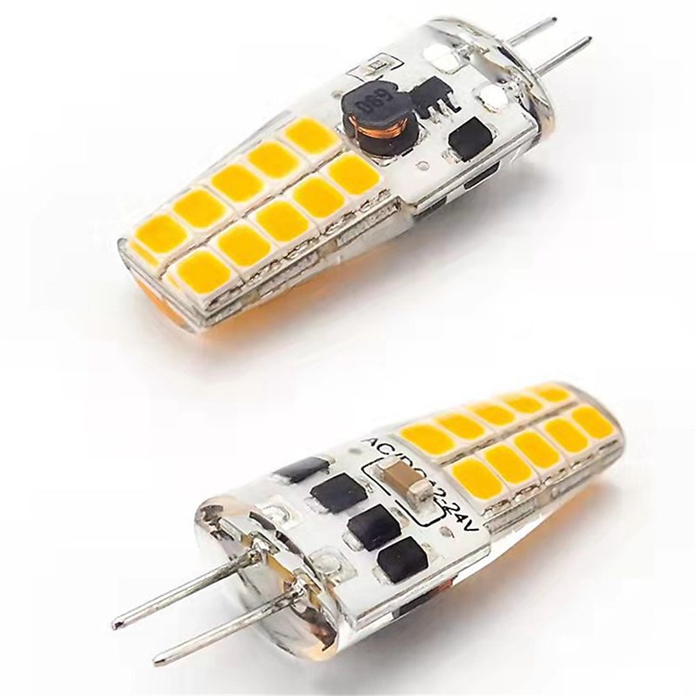 10 stücke dimmbare g4 led birne ac/dc12-24v warm kaltweiß 10 led 20 led energiesparende silikon licht 360 grad ersetzen halogenlampe led kristall scheinwerfer kronleuchter birne 2025 - $41.99 –P1