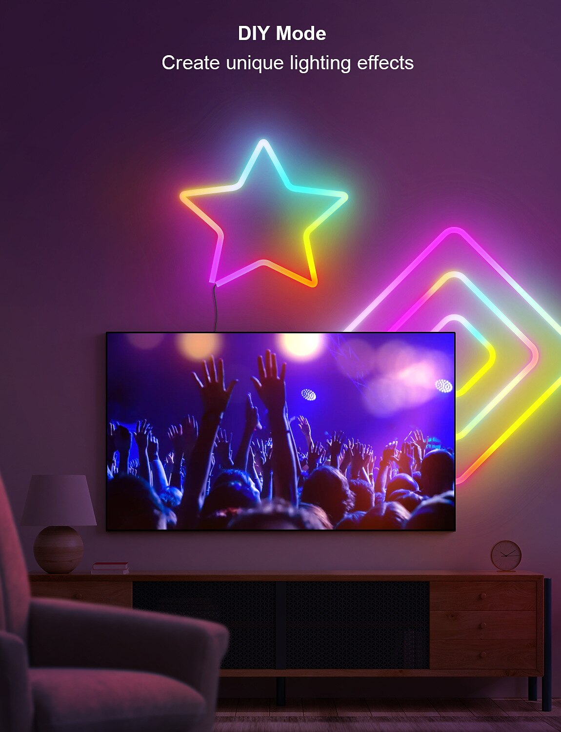 5m Neon Strip Lights Smart Rope Lights Tuya Wifi Bluetooth Bluetooth Music App Remote Control Plug Power Supply Horse Racing Neon Strip Lights Living Room Bedroom Decoration 2025 - $81.99 –P1