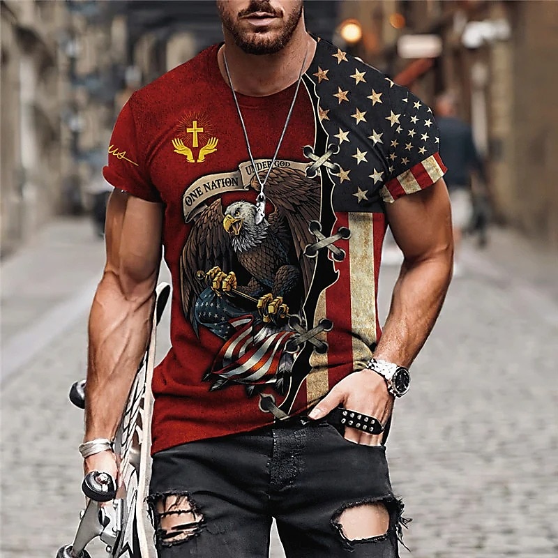 Giorno dei Veterani Maglietta da Uomo Patriota Patriottica Veterano Grafica Bandiera Americana Bandiera Nazionale T shirt T shirt Tee T Shirt Distressed Maglietta manica corta T shirt Stampa 3D del 2025 a $17.99 –P3