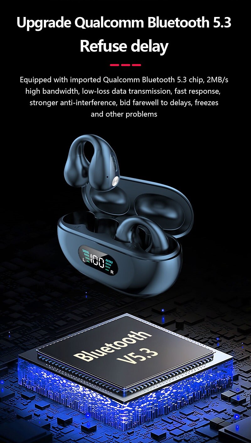 YYK Q80 True Wireless Headphones TWS Earbuds On Ear Bluetooth 5.1