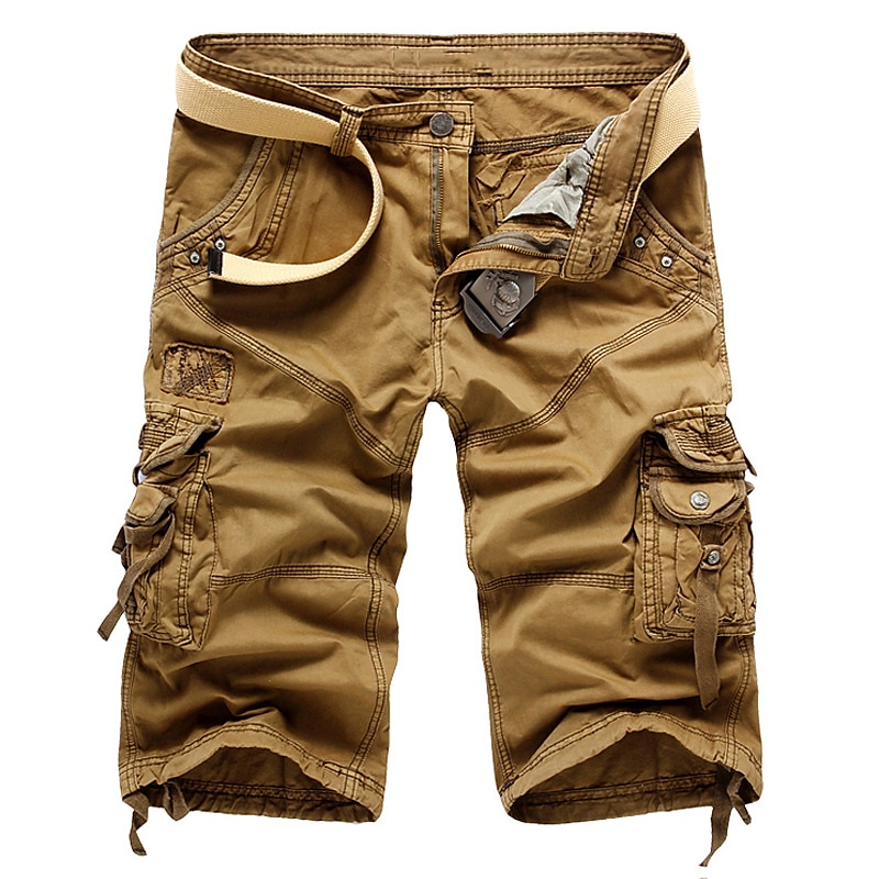 Homme Short Cargo Short Shorts de Randonnée Poche Plein Confort Vestimentaire Mollet Travail Casual du quotidien Mode Vêtement de rue Vert militaire Noir de 2025 ? $37.99 –P3