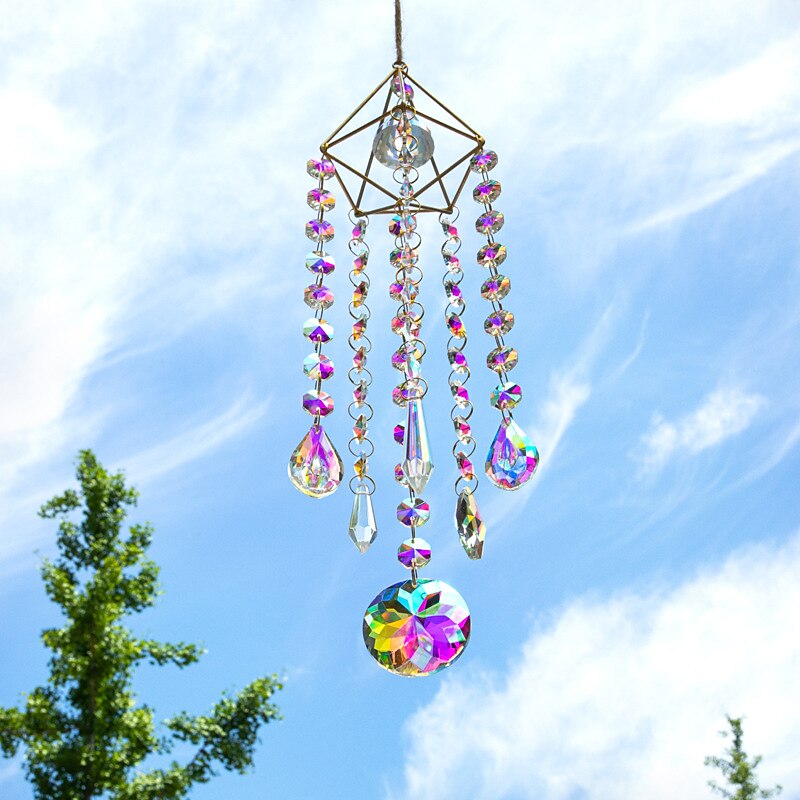 1PC Light Shadow Crystal Wind Chime Pendant Room Window Decoration Sunshine Catcher 2025 - $21.99 –P6