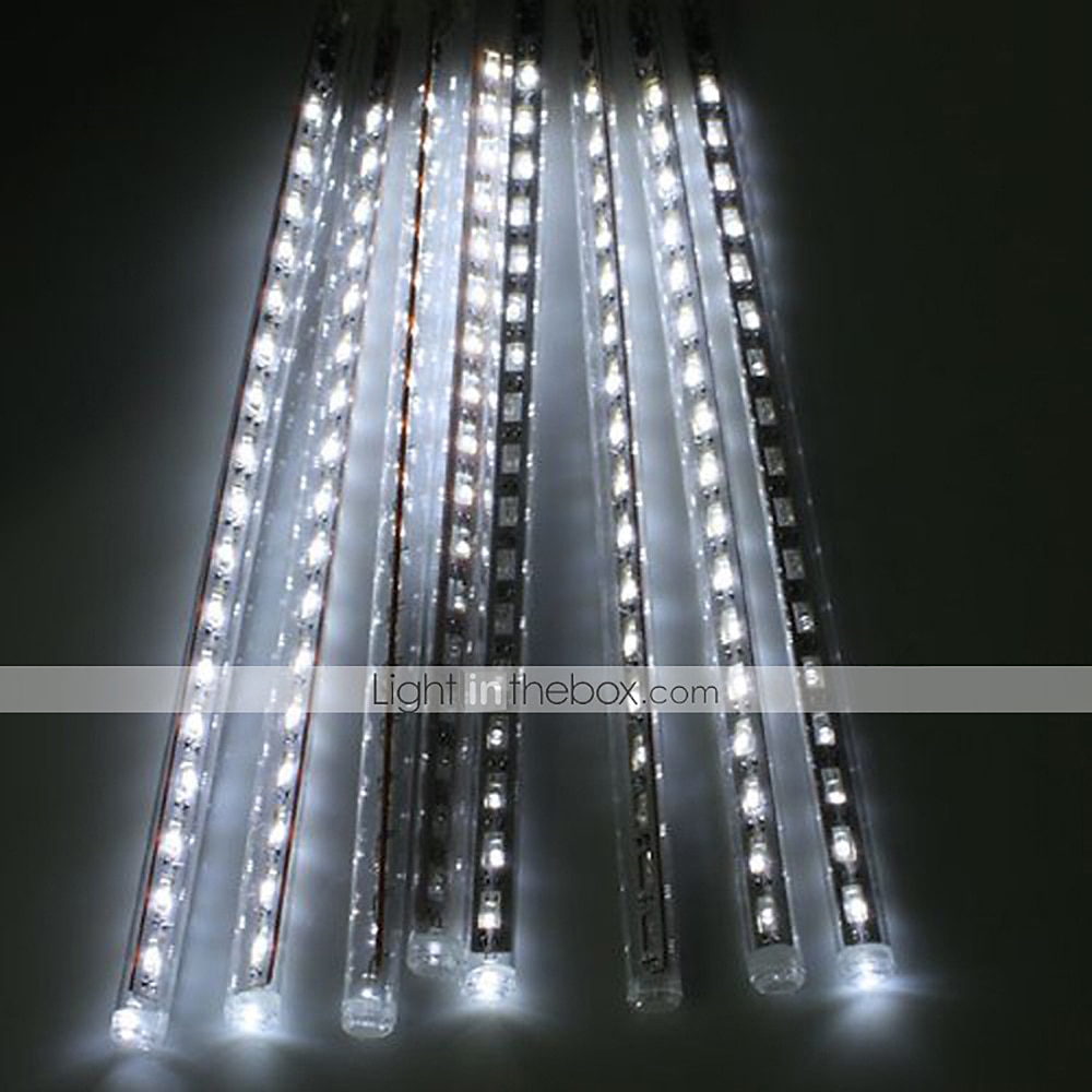 led מטאורים גשם אורות 30 ס"מ 11.8 אינץ' 8 צינורות 192 led נטיפי קרח שלג נופל אורות נצנצים כוכב חיצוני טיפת גשם אורות חג המולד מסיבת חתונה חג קישוט עץ 2026 - $16.99 –P10
