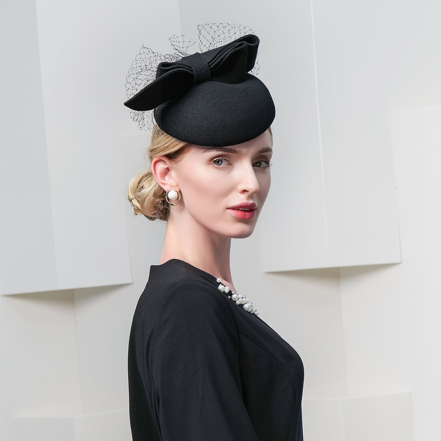 cappelli 100% lana berretto cappello a secchiello moda casual con copricapo in tulle del 2025 a $42.99 –P16