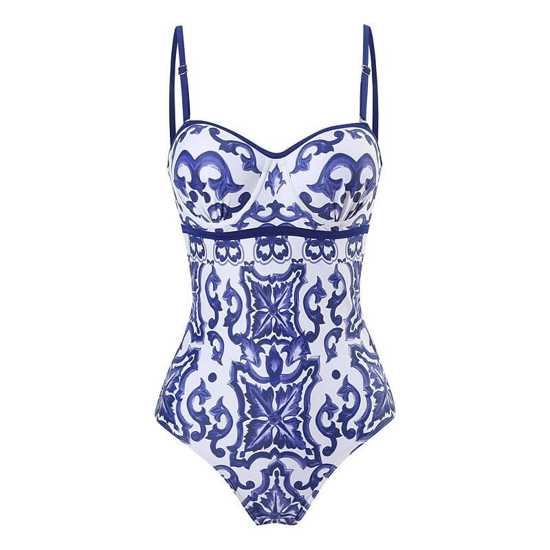 Per donna Normale Costumi da bagno Un pezzo Monokini Slip Costume da bagno Fasciante in vita Scollatura posteriore Stampe Festività Di tendenza Fiore decorativo Con bretelline Senza maniche Costumi del 2025 a $32.99 -P2
