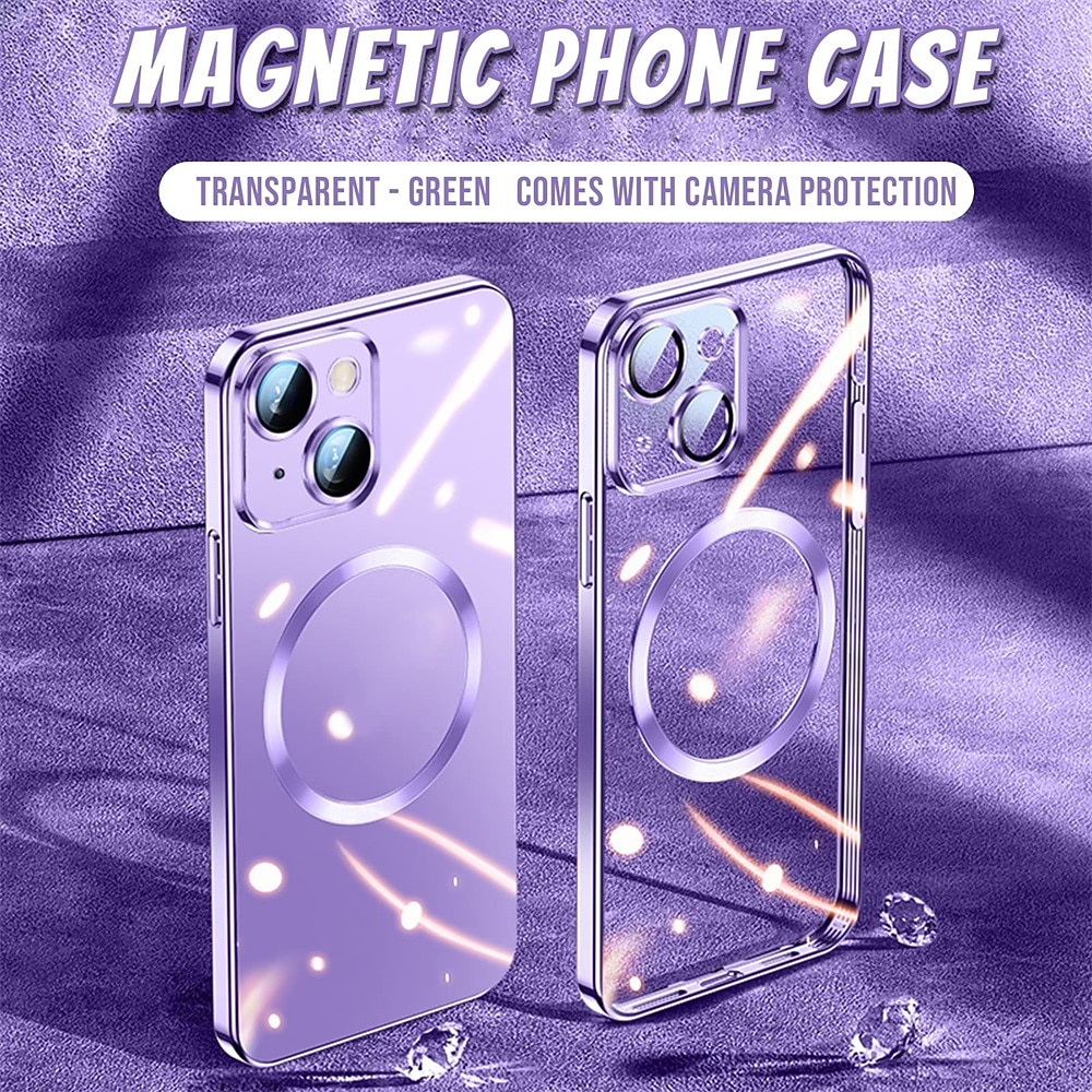 Phone Case For iPhone 17 Pro Max 17 Air 15 14 Pro Max Plus 13 12 11 Pro Max Mini With Magsafe Camera Lens Protector Shockproof Solid Color TPU 2025 - $11.99 –P1