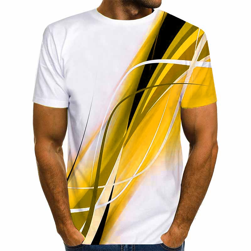 Herre Grafisk Skjorte T skjorte Kortermet T skjorte 3D-utskrift Rund hals Skjorte Gatemote Daglig Ut på byen Gul Rød Blå Klær Normal S M L XL XXL 3XL 4XL 2025 - $17.99 –P6