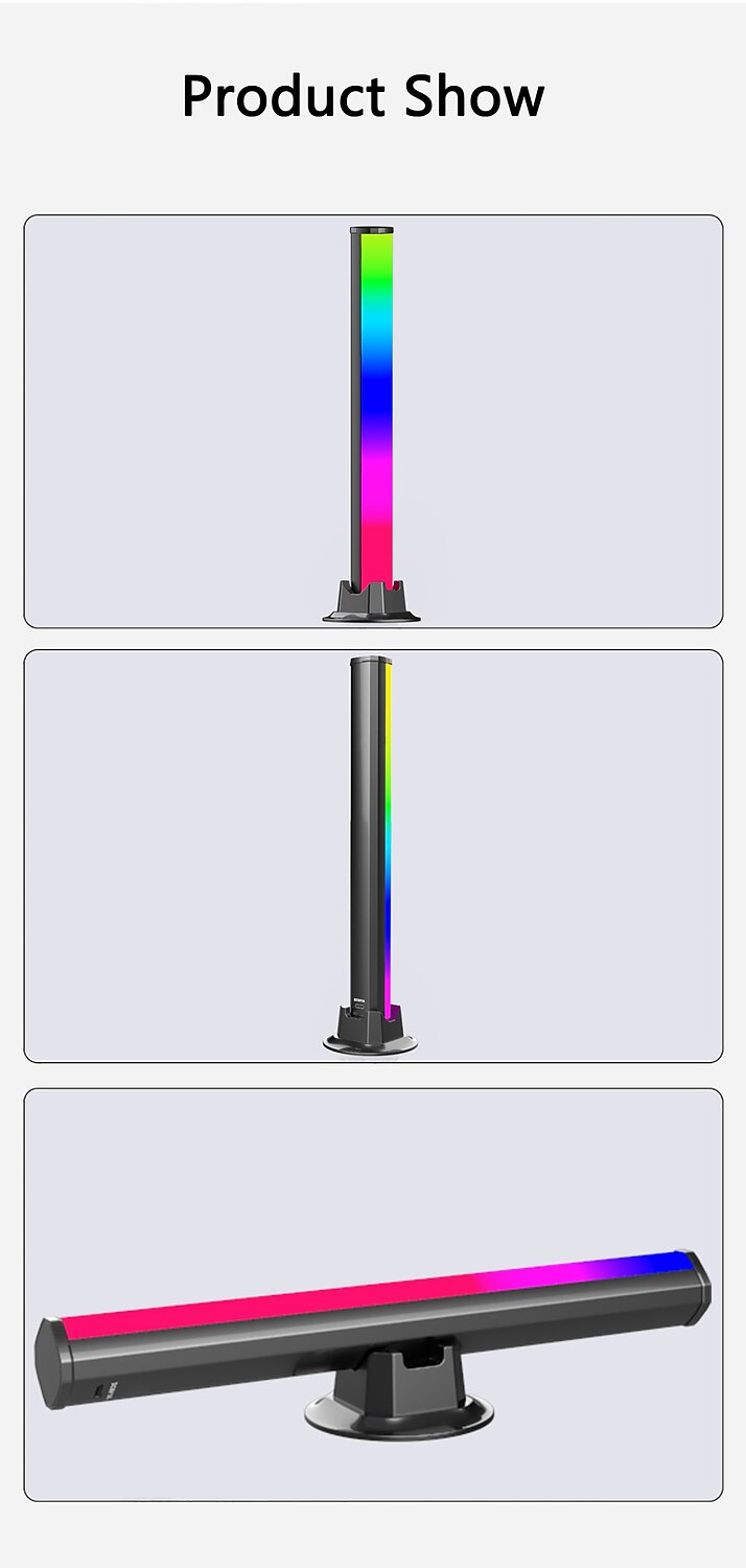 LED Smart Light Desktop Atmosphere Light, TV Background Light Tuya Wifi Bluetooth Smart Colourful Competitive Game Light with APP Remote Control USB Powered  Interior Decorative Light 2025 - $39.99 –P2