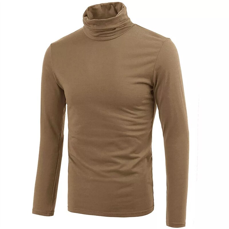 Herr Långärmad tröja Långärmad Polokrage Vår & Höst Semester Helgen Vin Mörkgrå Svart Topp t-shirt för män 2025 - $19.49 –P2