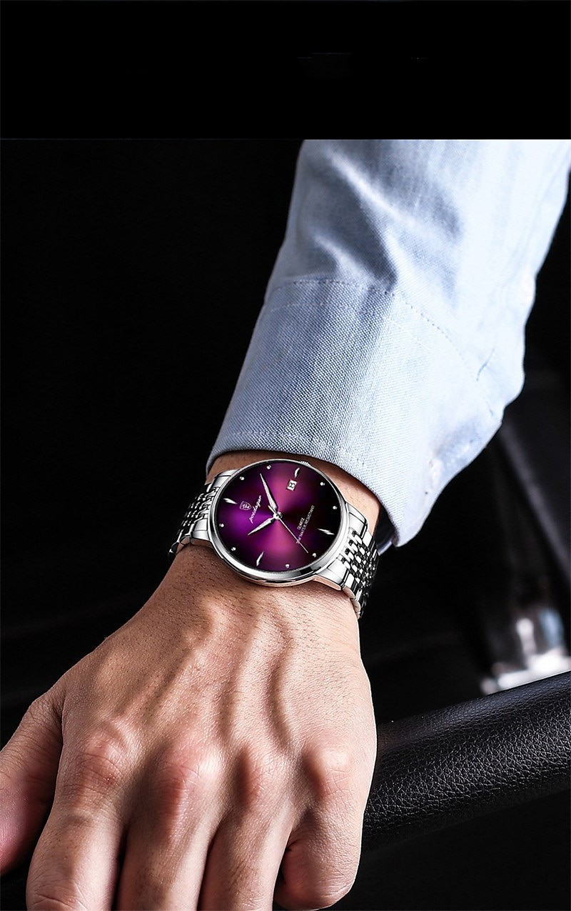 The new POEDAGAR/ P868 brand men's watch waterproof glow-in-the-dark slim calendar quartz watch is a hit with foreign trade 2025 - GBP £12 –P10
