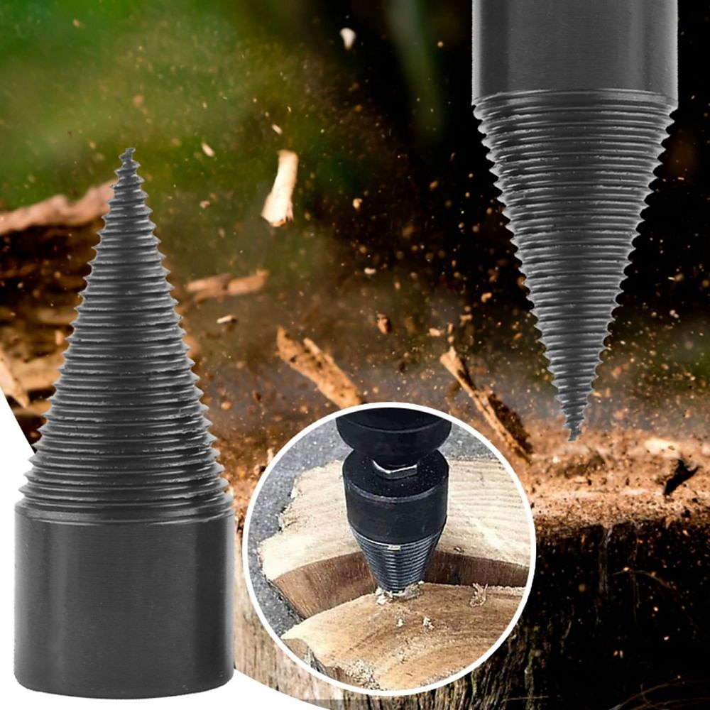 Firewood Log Splitter Drill Bit Hex Shank Removable Wood Splitter Drill Bits Heavy Duty Drill Screw Cone Driver 38mm/42mm/45mm (1.475"/1.625"/1.75") 2025 - $15.99 –P2