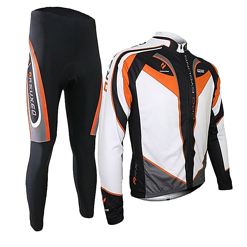 Arsuxeo Pánské Dlouhý rukáv Cyklodres a čapáky Cyklo bunda Léto Spandex Silikon Polyester Černá / červená Zelená Fialová Slátanina Legrační Jezdit na kole Celotělové oblečení Zahřívací 3D podložka 2025 - $69.99 –P12