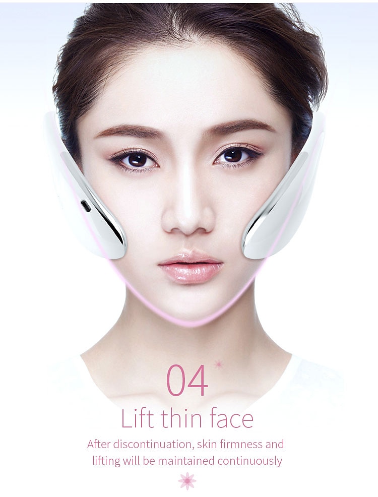 Electric V Face Lifting Double Chin Reducer Lifting Facial Slimming Shaping Microcurrent Led Light Devices Neck Massager Lift 2025 - $61.99 –P5
