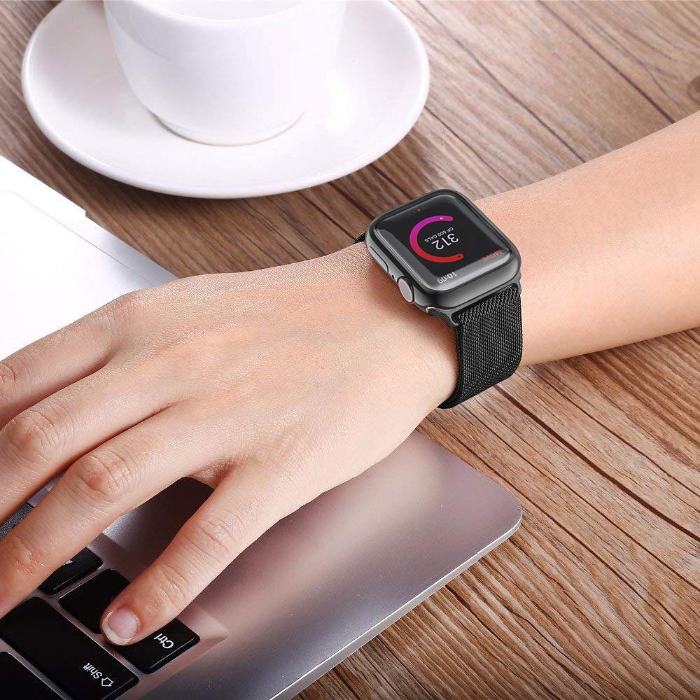 Correa Milanesa Compatible con Apple Watch Correa con caso cierre magnético Acero Inoxidable correa de repuesto para Series 8 7 6 5 4 3 2 1 SE 49 mm 45 mm 44 mm 42 mm 41 mm 40 mm 38 mm Serie Ultra SE 2025 - $14.99 -P3