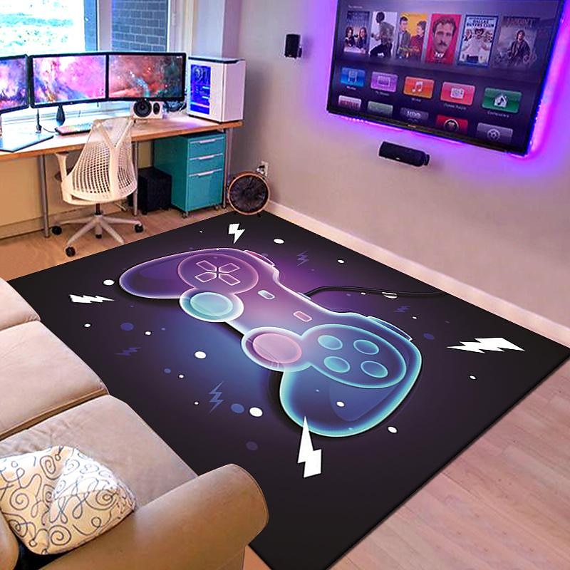 Game Console Childhood Carpet Floor Mat 3D Video Game Handle Game ...