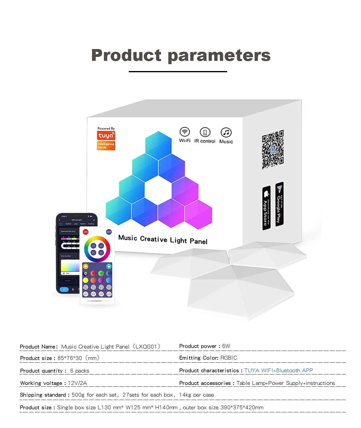LED Smart Light Intelligent LED Dimmable Odd Light Panel 3/6/10 Packs Hexagonal LED Glow Lights Wifi Bluetooth Alexa RGBIC Smart Wall Lamp Night Light Remote APP Voice Music Control USB 2025 - $52.99 –P2