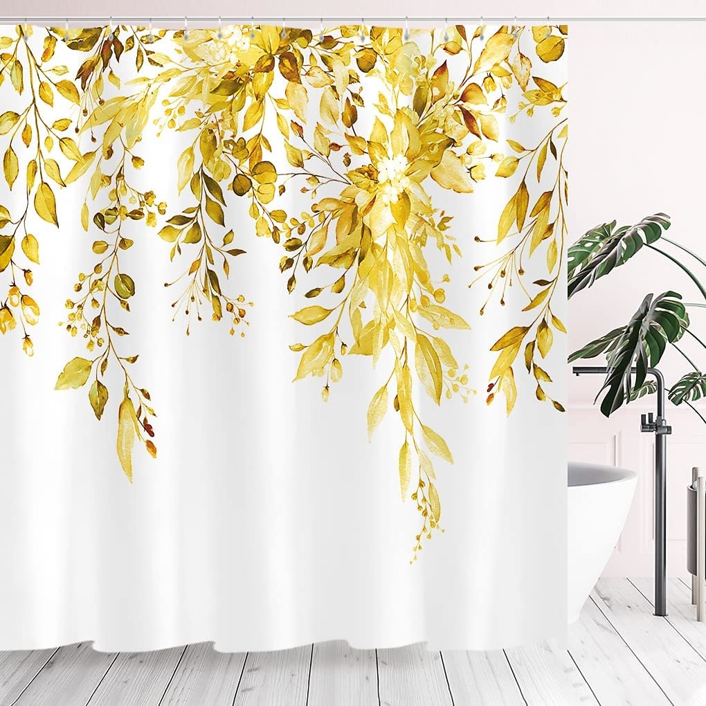 Badkarshängande med krokar 180cm*180cm(70"*70") Polyester tvättbar vattentät landskapsblommig växtmönster 2025 - $22.99 –P8