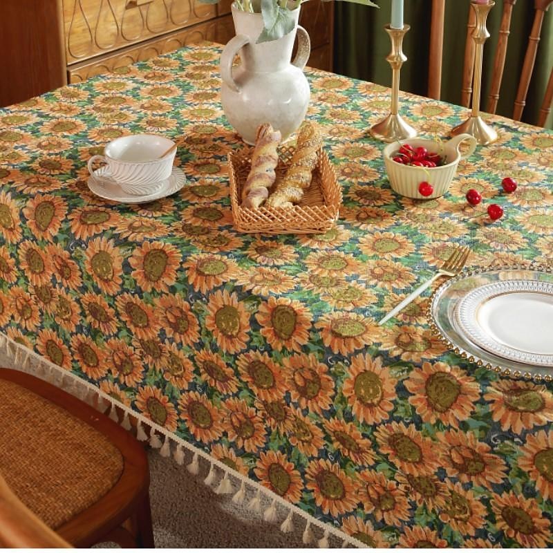 Toalha de mesa de fazenda boho algodão linho toalha de mesa boêmia decoração de mesa resistente a rugas para restaurante, piquenique, jantar interno e externo de 2025 por $20.99 –P2
