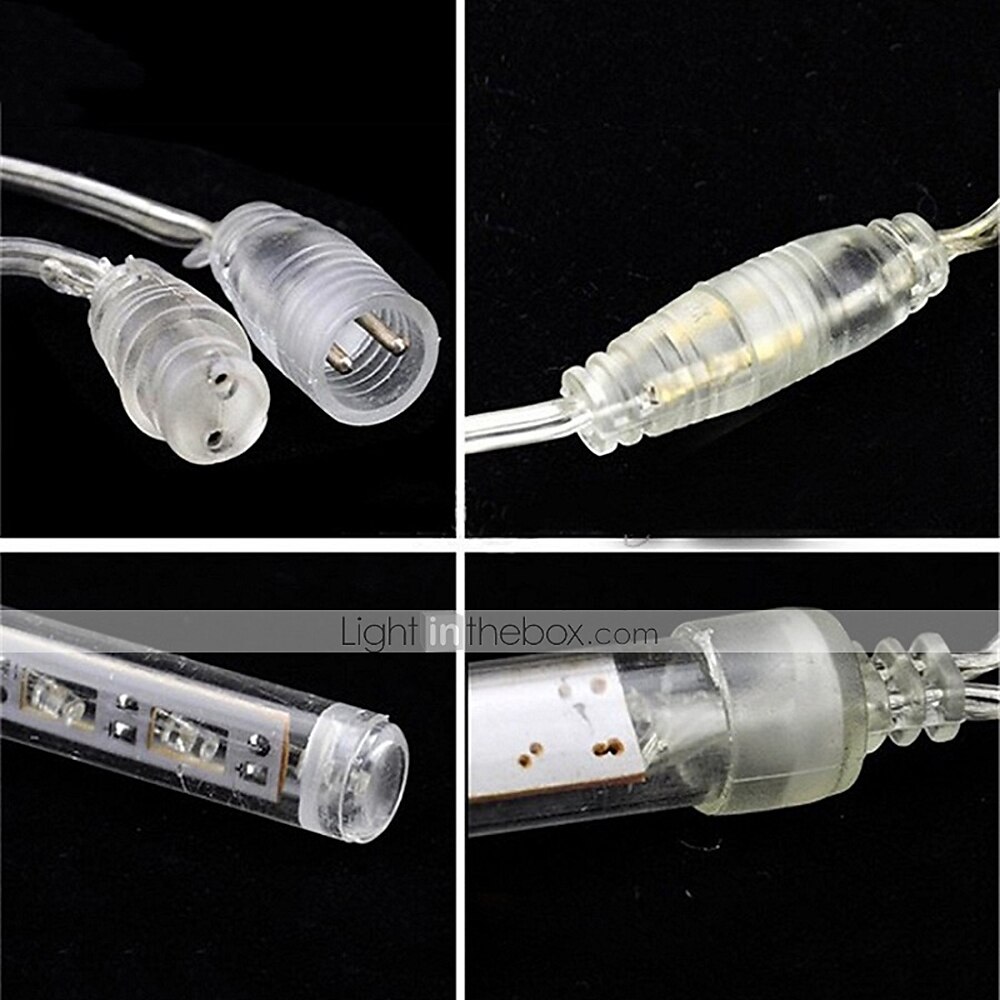 led מטאורים גשם אורות 30 ס"מ 11.8 אינץ' 8 צינורות 192 led נטיפי קרח שלג נופל אורות נצנצים כוכב חיצוני טיפת גשם אורות חג המולד מסיבת חתונה חג קישוט עץ 2026 - $16.99 –P14