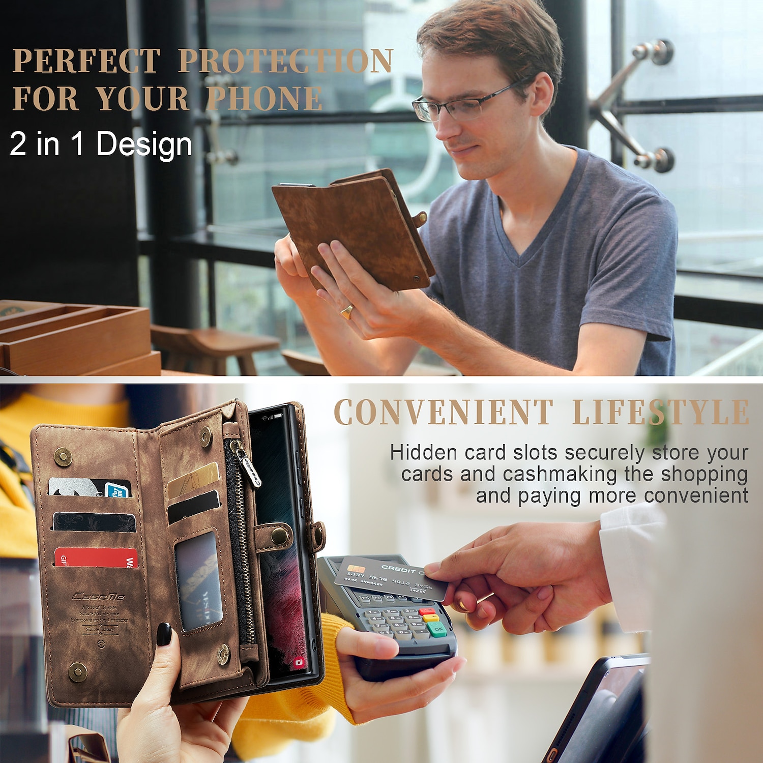 Чехол для телефона Samsung Galaxy Wallet Card S22 Ultra Plus S21 FE S20 A72 A52 A32 5G Note 20 10 Ultra Plus A51 с молнией и ремешком для телефона подставка однотонная PU-кожа 2025 - $38.99 –P2