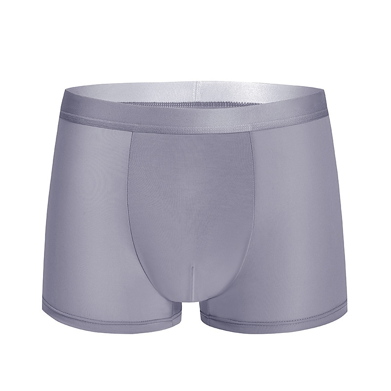 Bărbați 3 pachet Chiloți Boxeri Bărbătești Lenjerie Chiloți de bază Boxeri Mătase de Gheață Respirabil Απαλό Culoare pură Talie medie Negru Verde Deschis 2025 - $12.49 –P10
