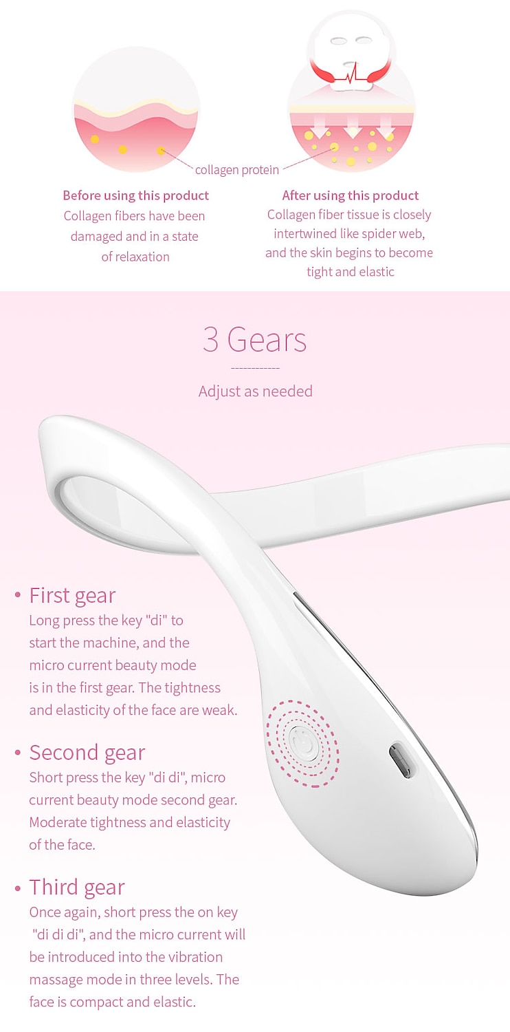 Electric V Face Lifting Double Chin Reducer Lifting Facial Slimming Shaping Microcurrent Led Light Devices Neck Massager Lift 2025 - $61.99 –P12