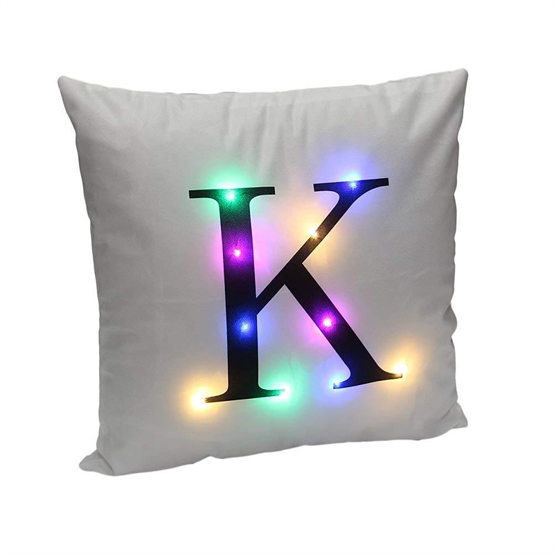 led párnahuzat világító párnahuzat angol betűs elemmel működő párna párnahuzat otthoni kanapé párnahuzat nappali dekoráció 45x45cm 17,7x17,7 hüvelyk 2025 - $11.49 –P11