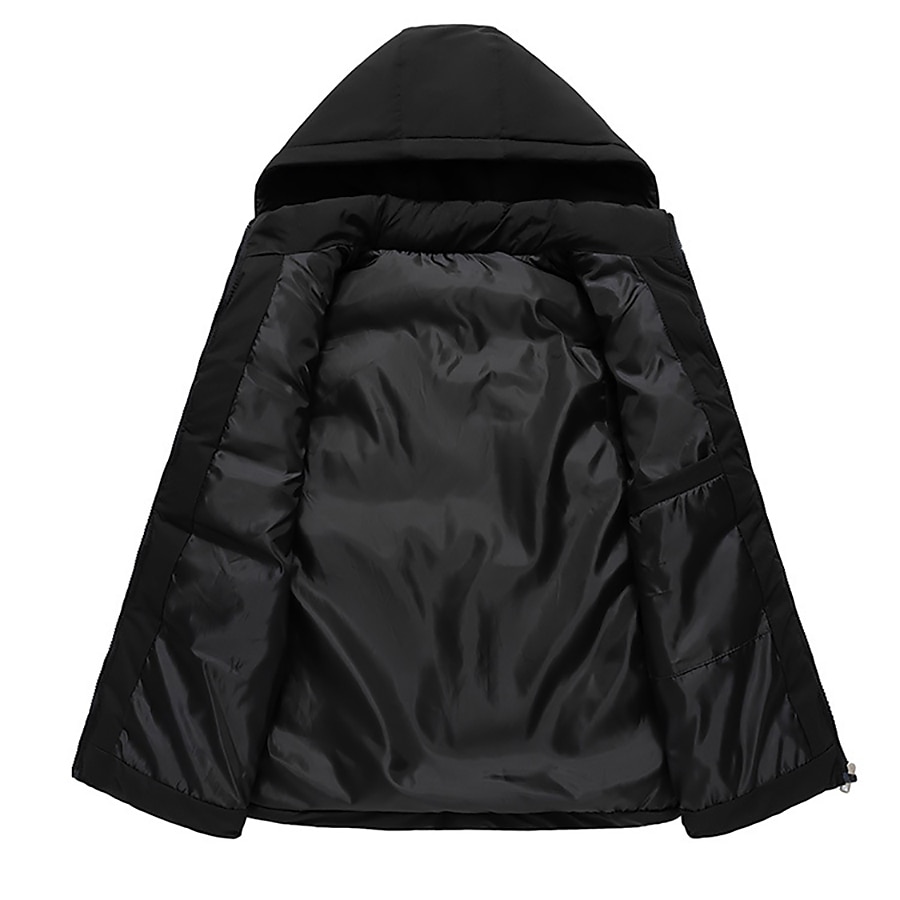 Men's Puffer Vest Thermal Warm Breathable Lightweight Winter Autumn / Fall Solid Color Black White Red Blue Puffer Jacket 2025 - $35.99 –P7