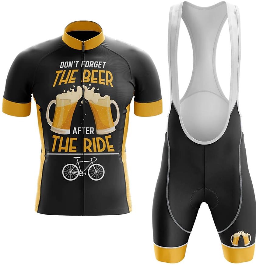 Men's Cycling Jersey with Bib Shorts Short Sleeve Mountain Bike MTB Road Bike Cycling Black Red Navy Blue Oktoberfest Beer Bike Clothing Suit 3D Pad Breathable Quick Dry Back Pocket Polyester Spandex 2025 - $41.99 –P10