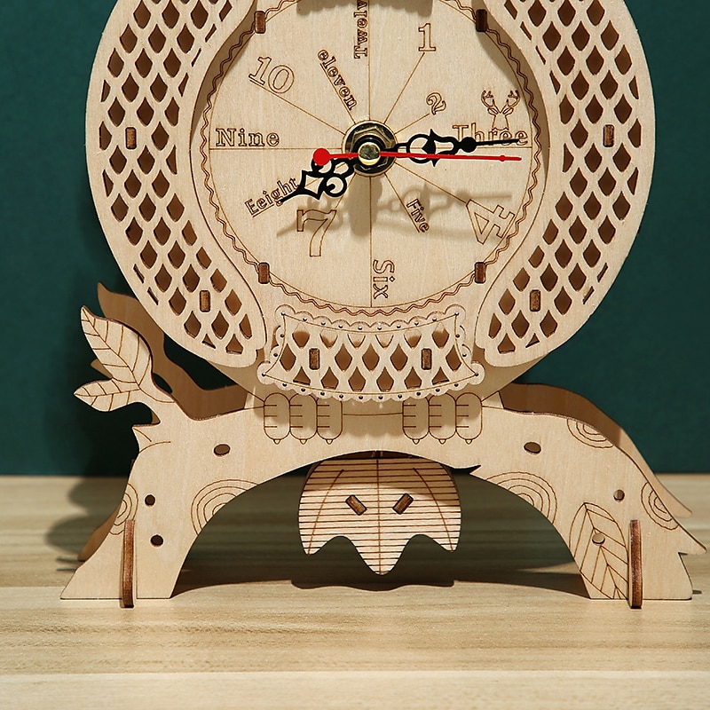 3D Wooden Puzzle For Adults Owl Clock Model Kit Desk Clock Home Decor Unique Gift For Kids On Birthday/Festival Day 2025 - $55.99 –P7
