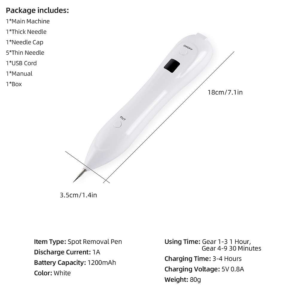 Electric LCD Display Portable Freckle Warts Dot Mole Dark Spot Freckle Removal Eraser Pen Salon Beauty Tool Valentine's Day Gift 2026 - $22.99 –P8