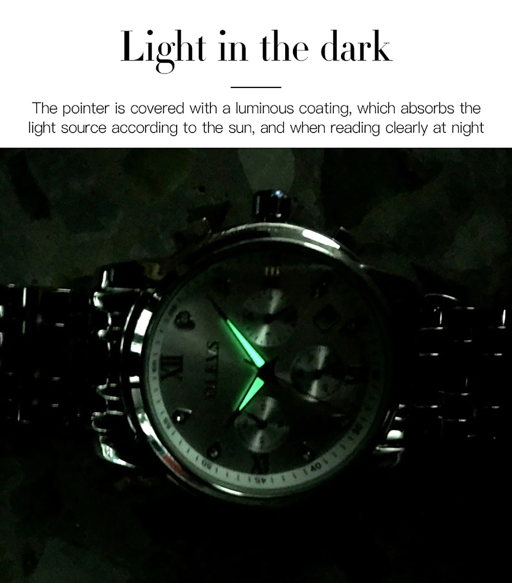 OLEVS Quartz Watch for Men Chronograph Luminous Luxury Wristwatch Large Dial Calendar Day Date Metal Stainless Steel Waterproof Wrist Watch Fashion Stylish Business Classic Gift 2026 - $39.99 –P12