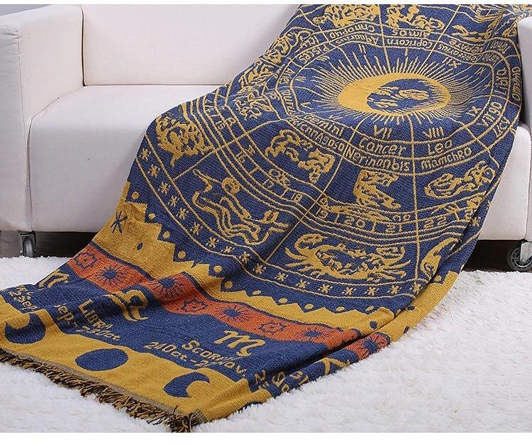 Boho Woven Throw Blanket Reversible Cotton Bohemian Tapestry