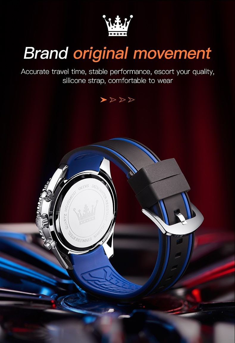 OLEVS kwarts horloge cadeau voor mannen mode luxe duik klassieke kwarts herenhorloges sport waterdicht roestvrijstalen band horloges 2026 - $44.99 –P15