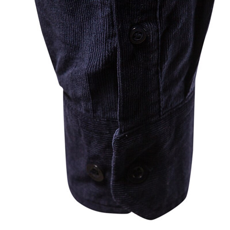Herr Skjorta Sommarskjorta Manchesterskjorta Knapp upp skjorta Blå Brun Grön Grå Långärmad Slät Nedvikt Ledigt Dagligen Button-Down Kläder Bomull Mode Streetwear Klassisk 2025 - $35.99 –P11