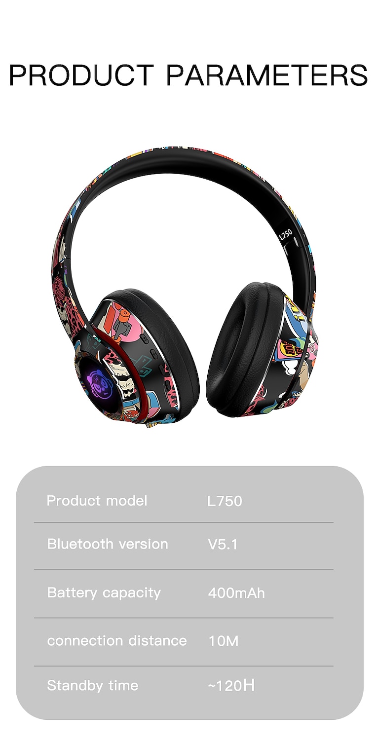L750 Wireless Bluetooth Headset Foldable Stereo Gaming Headset Headmounted Plug-in Mobile Phone And Computer General Headphones 2025 - $31.99 –P14
