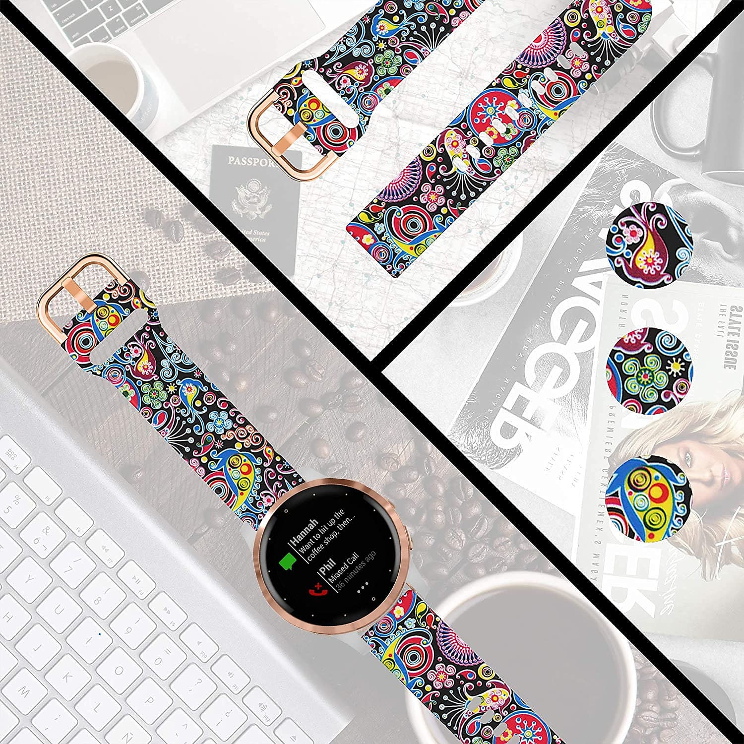 3 pacotes Pulseiras de Relógio para Garmin Forerunner 255S Music Local 2S Vivoactive 4S Vivomove 3S Silicone macio Substituição Alça Liberação rápida 18mm Pulseira Esportiva Pulseira de 2025 por $15.99 –P7