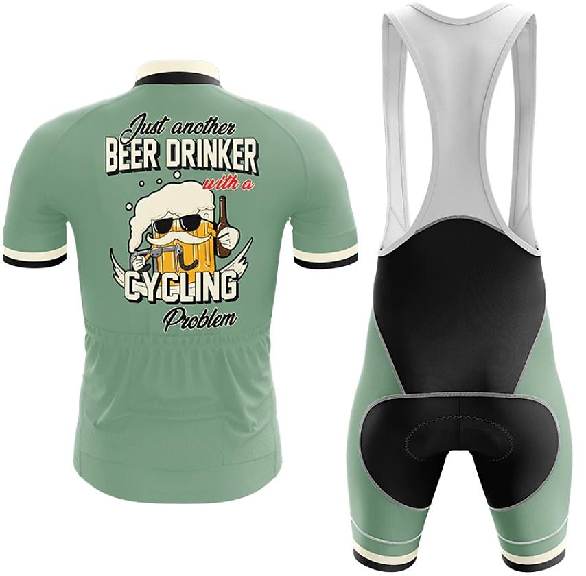 Men's Cycling Jersey with Bib Shorts Short Sleeve Mountain Bike MTB Road Bike Cycling Black Red Navy Blue Oktoberfest Beer Bike Clothing Suit 3D Pad Breathable Quick Dry Back Pocket Polyester Spandex 2025 - $41.99 –P15