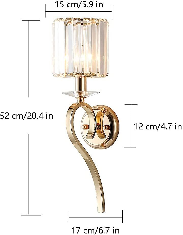 Lightinthebox Aplique de pared LED de cristal mini estilo moderno estilo nórdico lámparas de pared de oro negro apliques de pared sala de estar dormitorio acero 220-240v 110-120v 2025 - $199.99 –P2