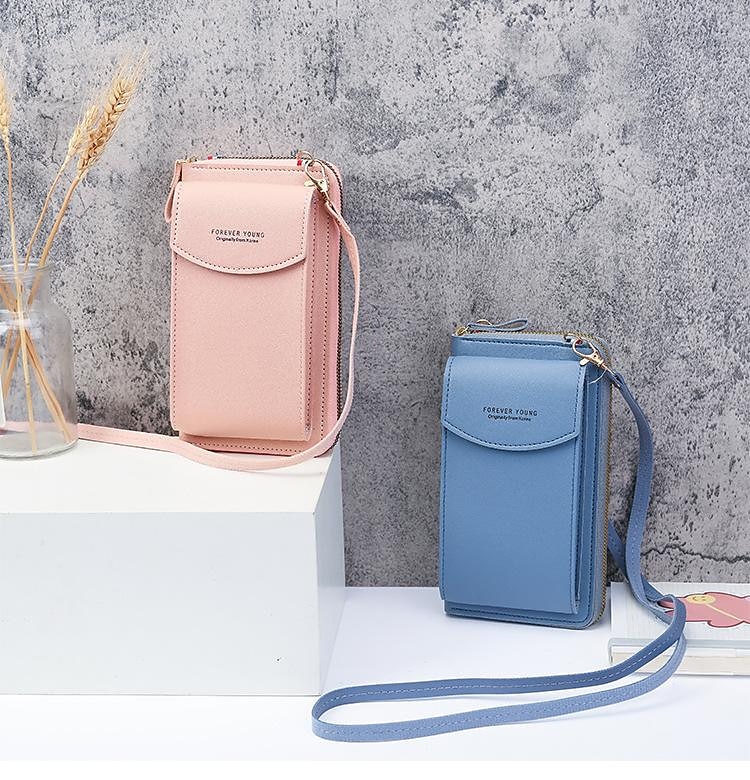 naisten pu-nahkainen crossbody laukut iso vetoketjullinen kukkaro kytkin puhelimen lompakko olkalaukku 2025 - $6.99 –P7